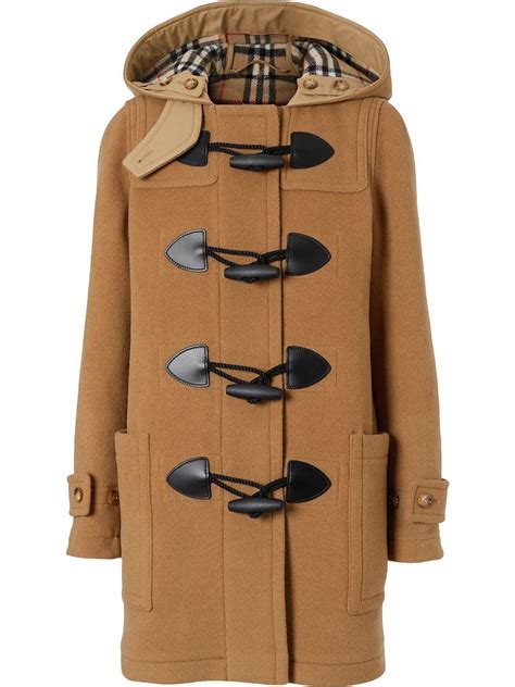 burberry ladies beige hooded duffle coat|Burberry trench coat women.